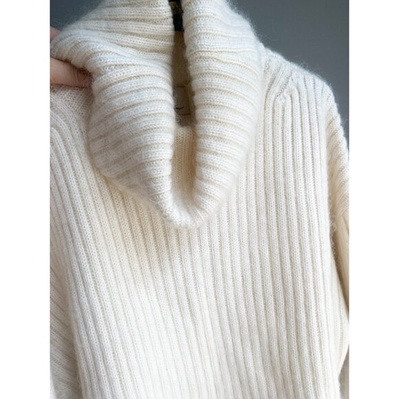 3.1 PHILLIP LIM Ivory Cropped Mohair Turtleneck, size Medium - Picture 4 of 10